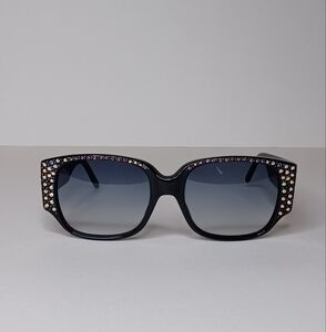 Vintage Oversized Emmanuel Khan Swarovski Embellished Sunglasses EK2020